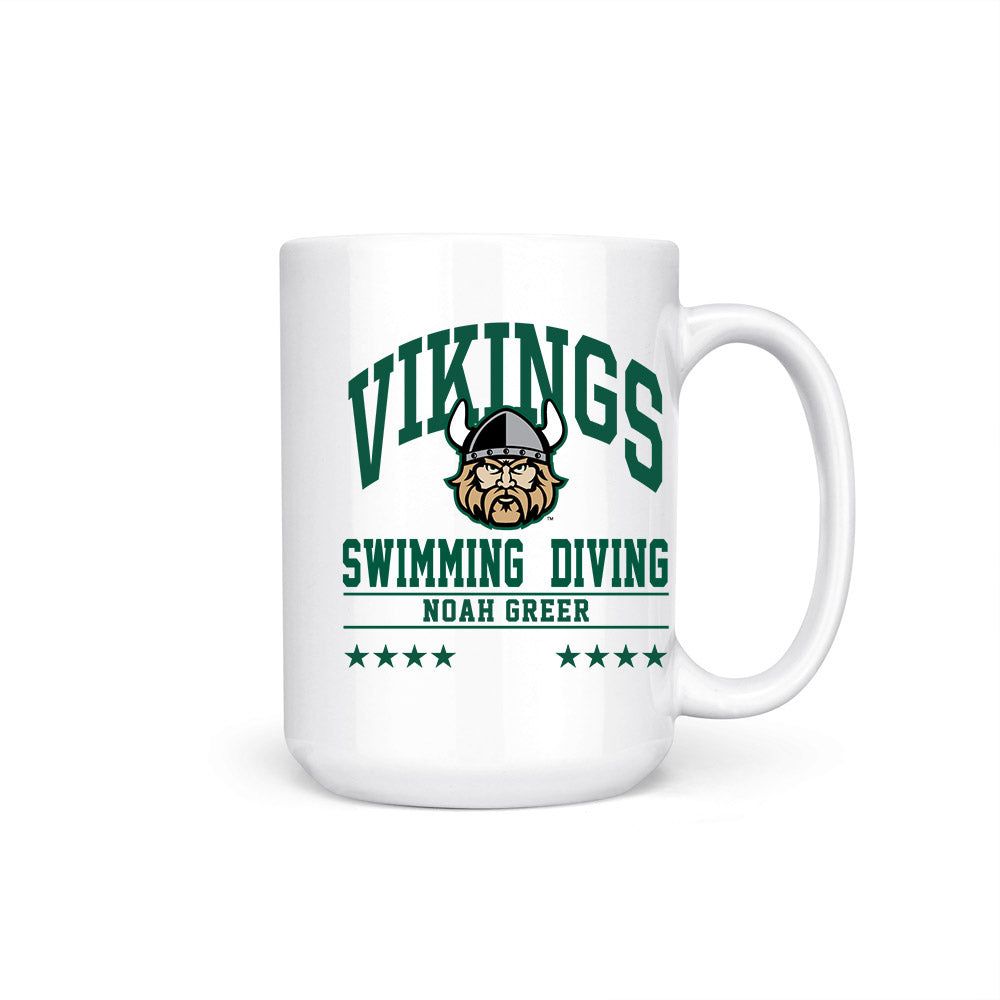 Cleveland State - NCAA Men's Swimming & Diving : Noah Greer - Coffee Mug-0