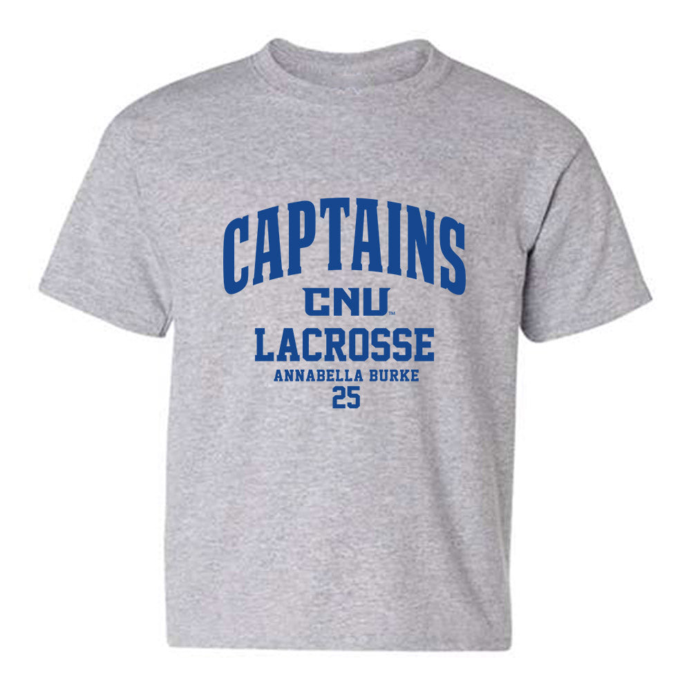 CNU - NCAA Women's Lacrosse : Annabella Burke - Classic Fashion Shersey Youth T-Shirt-0