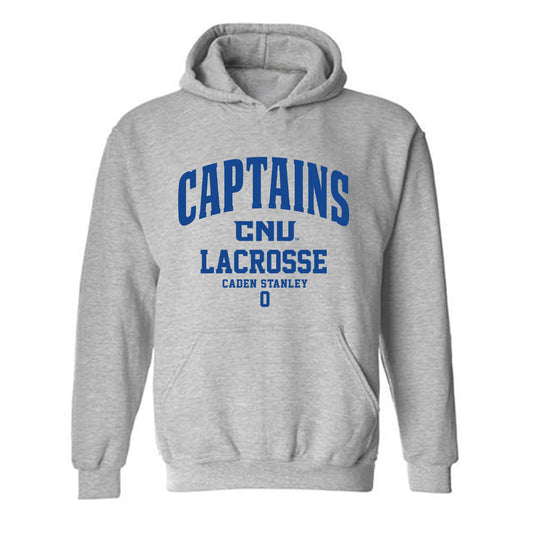 CNU - NCAA Men's Lacrosse : Caden Stanley - Classic Fashion Shersey Hooded Sweatshirt-0