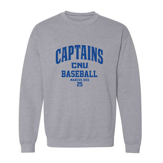 CNU - NCAA Baseball : Marcus Dux - Classic Fashion Shersey Crewneck Sweatshirt