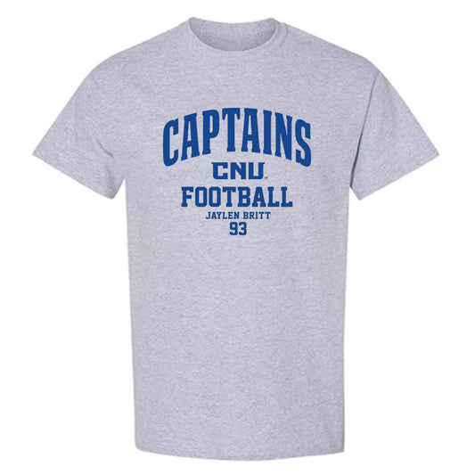 CNU - NCAA Football : Jaylen Britt - Classic Fashion Shersey T-Shirt-0