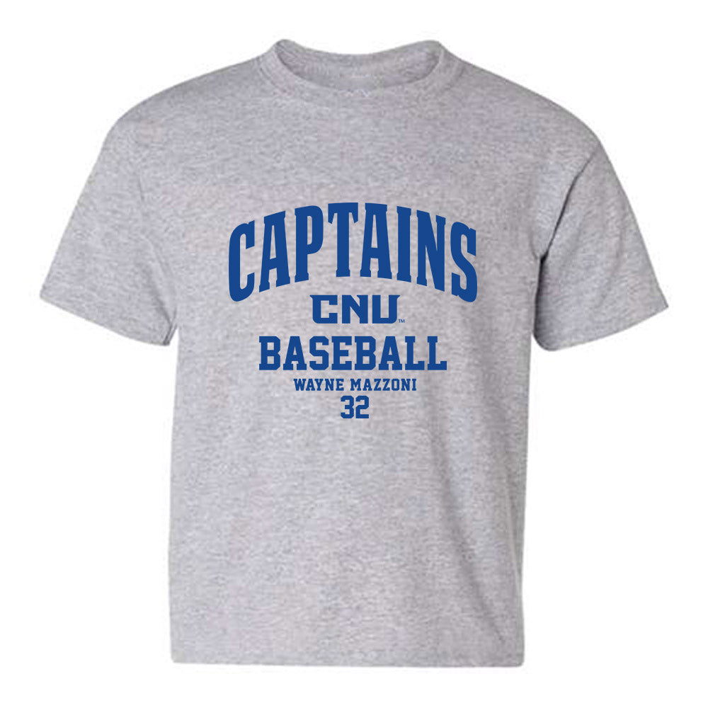 CNU - NCAA Baseball : Wayne Mazzoni - Classic Fashion Shersey Youth T-Shirt-0
