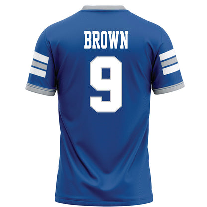 MTSU - NCAA Football : Terrence Brown - Blue Football Jersey-1