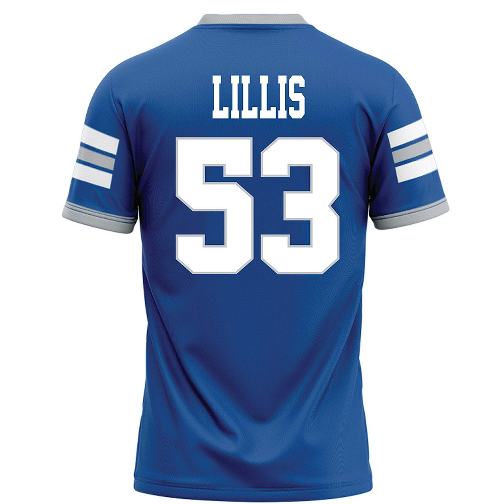 MTSU - NCAA Football : Braxton Lillis - Blue Football Jersey-1