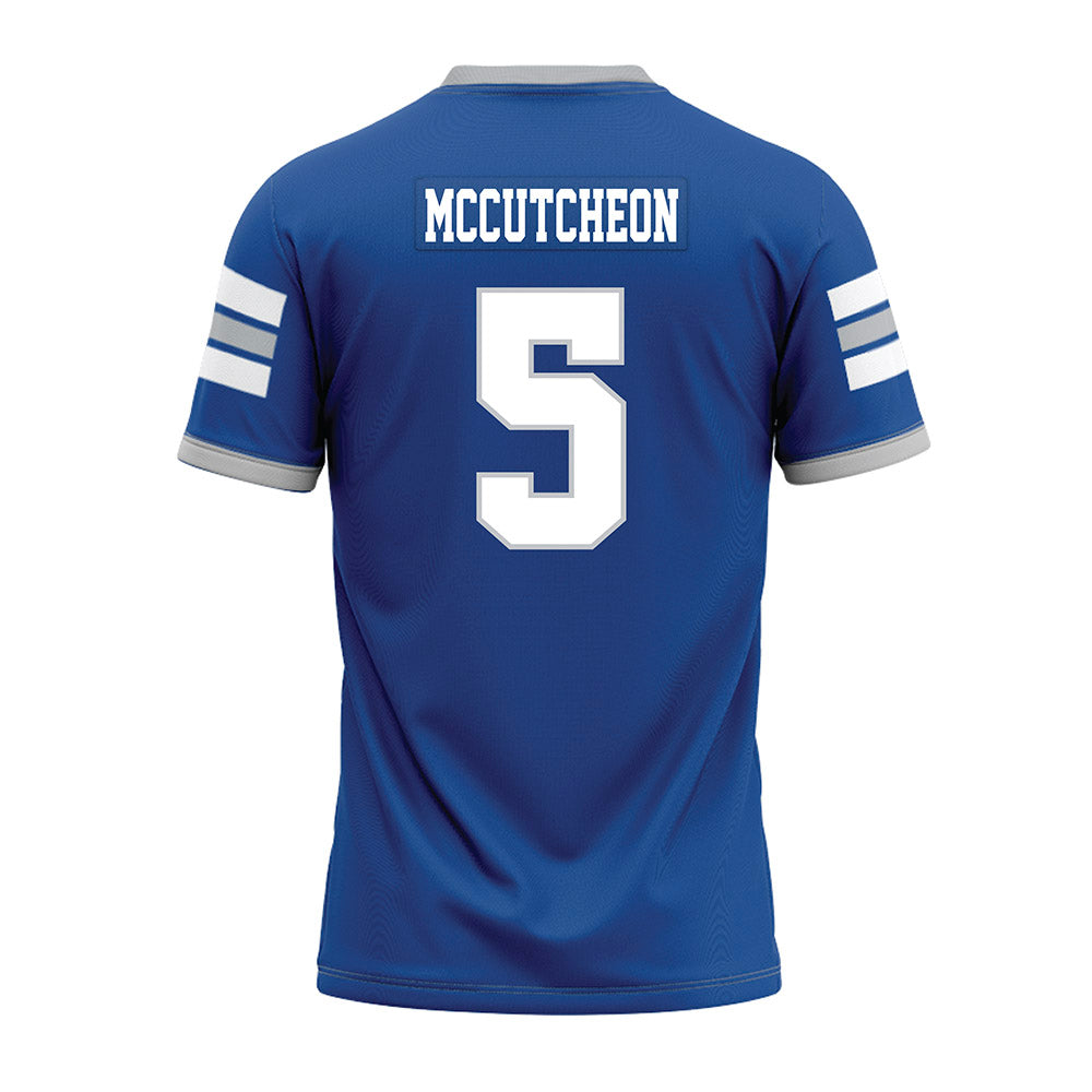 MTSU - NCAA Football : Dyson McCutcheon - Blue Premium Football Jersey-1