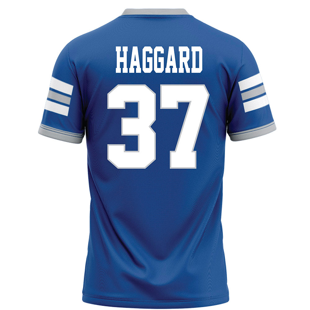 MTSU - NCAA Football : Justis Haggard - Blue Football Jersey-1