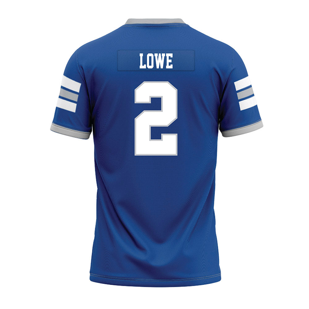 MTSU - NCAA Football : Jackson Lowe - Blue Premium Football Jersey-1