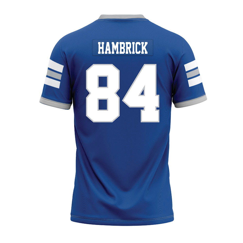 MTSU - NCAA Football : Jadin Hambrick - Blue Premium Football Jersey-1