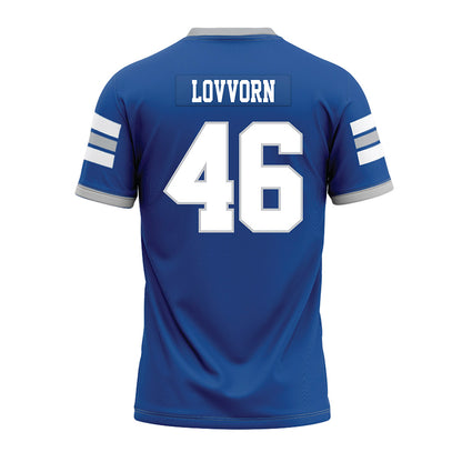 MTSU - NCAA Football : Sawyer Lovvorn - Blue Premium Football Jersey-1