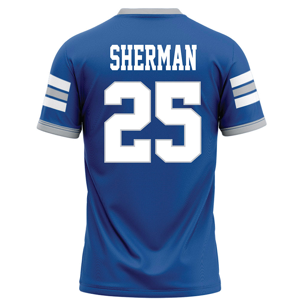 MTSU - NCAA Football : Ethan Sherman - Blue Football Jersey-1