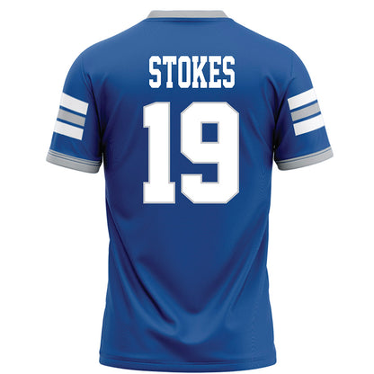 MTSU - NCAA Football : Kason Stokes - Blue Football Jersey-1