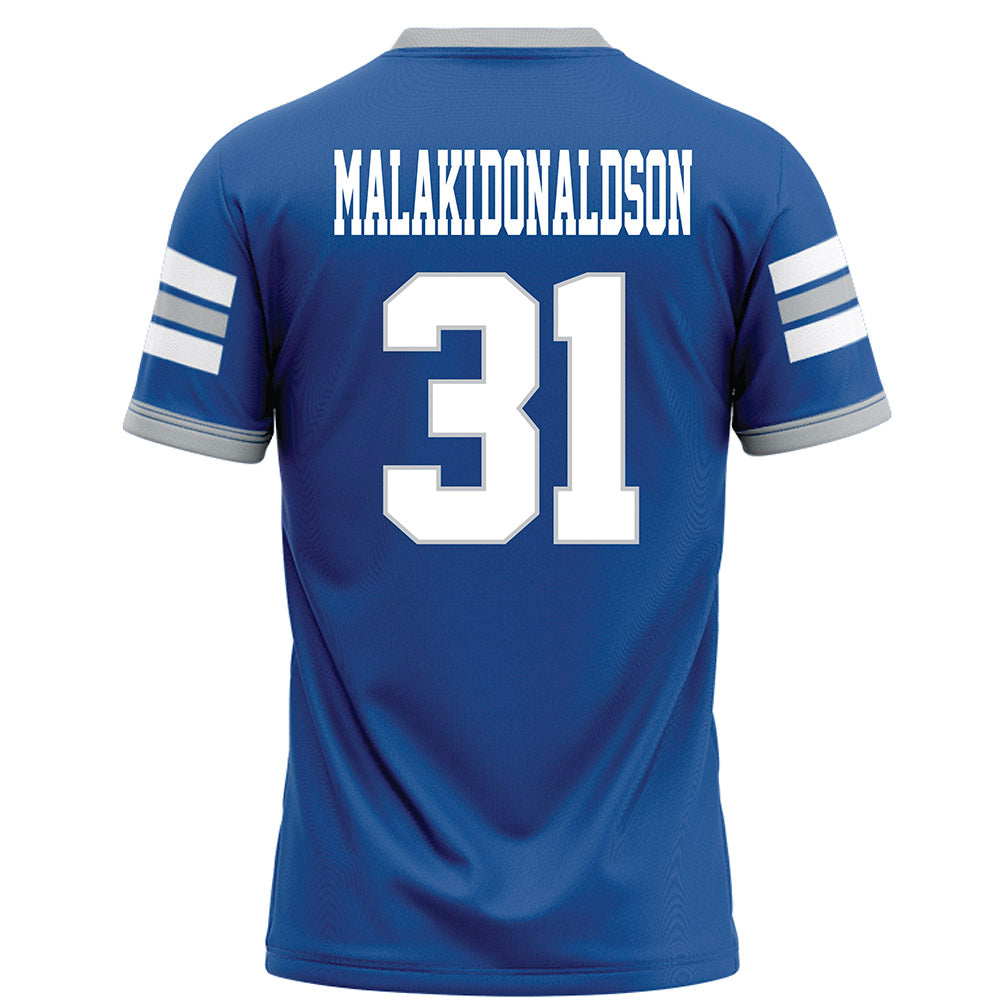 MTSU - NCAA Football : Mathias Malaki-Donaldson - Blue Football Jersey-1