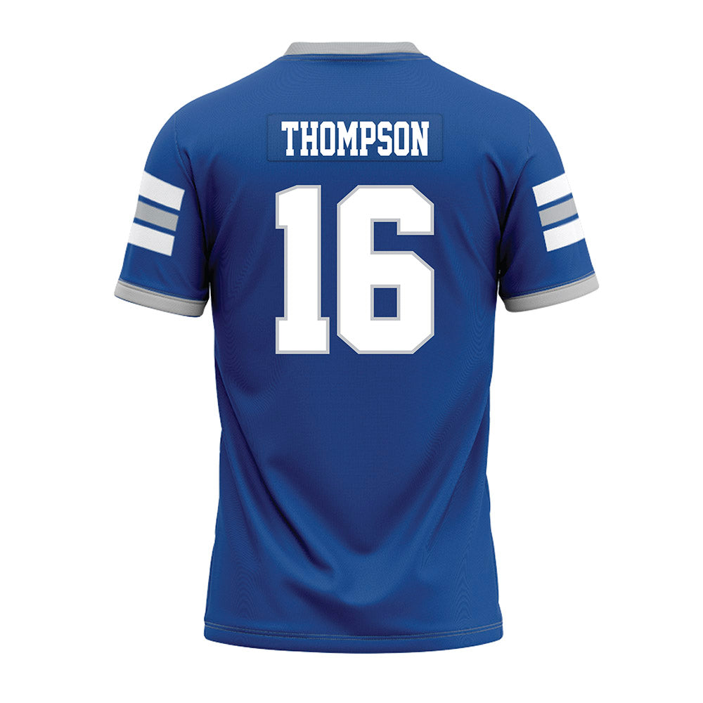 MTSU - NCAA Football : Jaiyden Thompson - Blue Premium Football Jersey-1