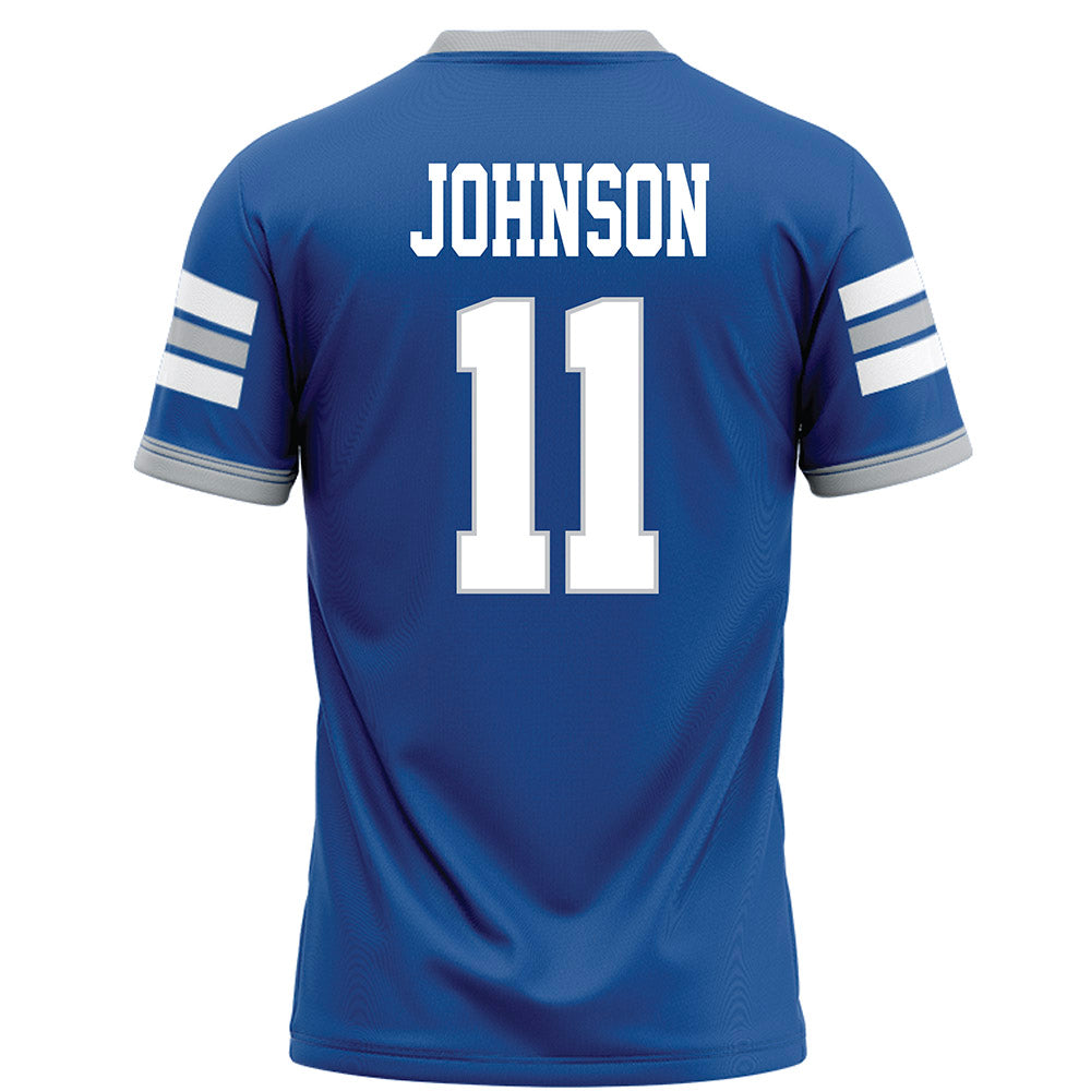 MTSU - NCAA Football : James Johnson - Blue Football Jersey-1