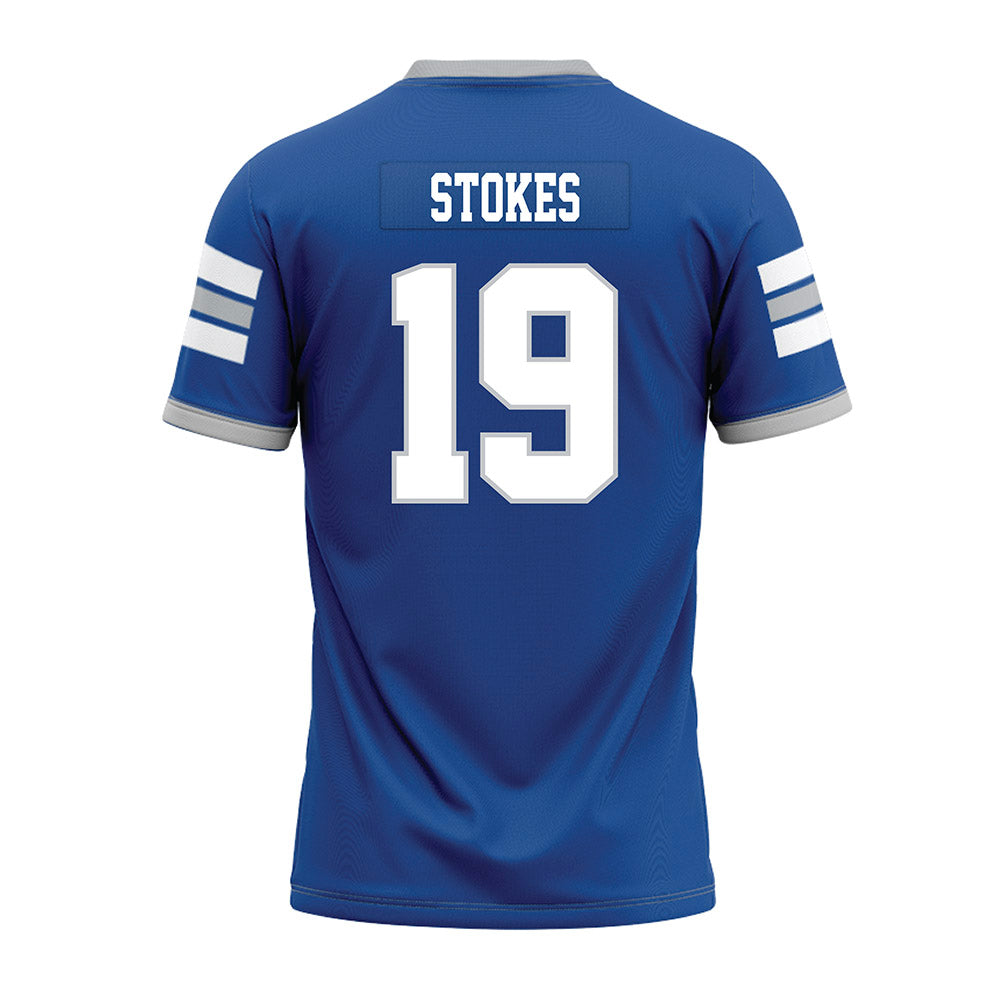 MTSU - NCAA Football : Kason Stokes - Blue Premium Football Jersey-1
