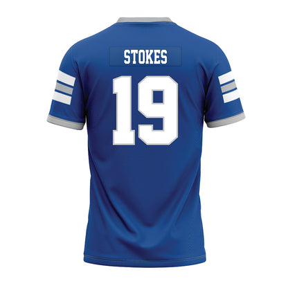 MTSU - NCAA Football : Kason Stokes - Blue Premium Football Jersey-1