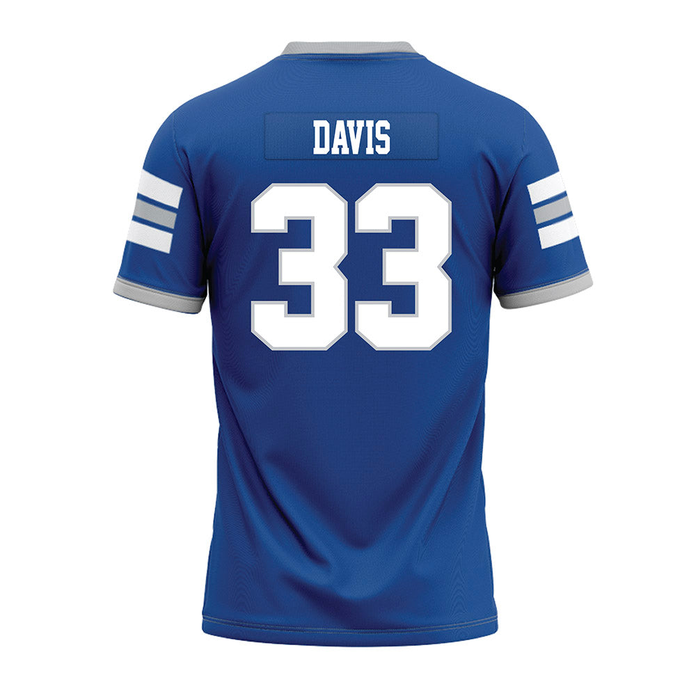 MTSU - NCAA Football : Brooklen Davis - Blue Premium Football Jersey-1