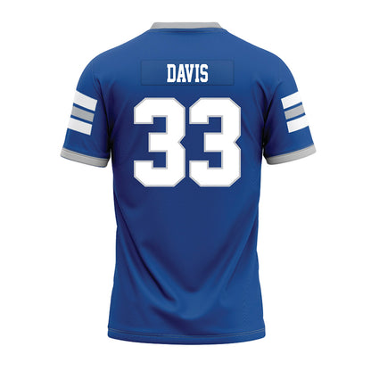 MTSU - NCAA Football : Brooklen Davis - Blue Premium Football Jersey-1