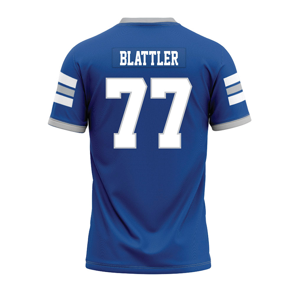 MTSU - NCAA Football : Diego Blattler - Blue Premium Football Jersey-1