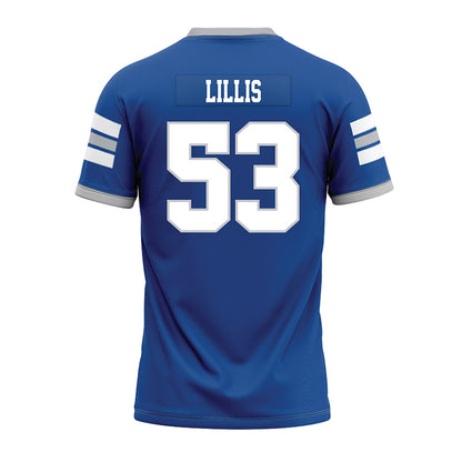 MTSU - NCAA Football : Braxton Lillis - Blue Premium Football Jersey-1