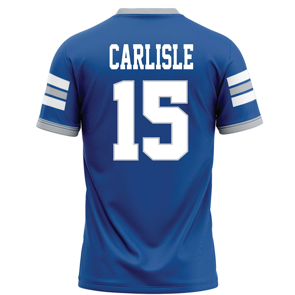 MTSU - NCAA Football : Devan Carlisle - Blue Football Jersey-1