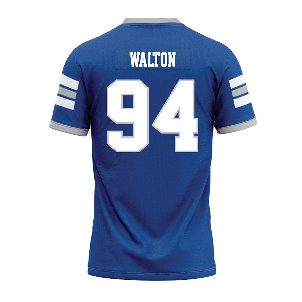 MTSU - NCAA Football : Jack Walton - Blue Premium Football Jersey-1