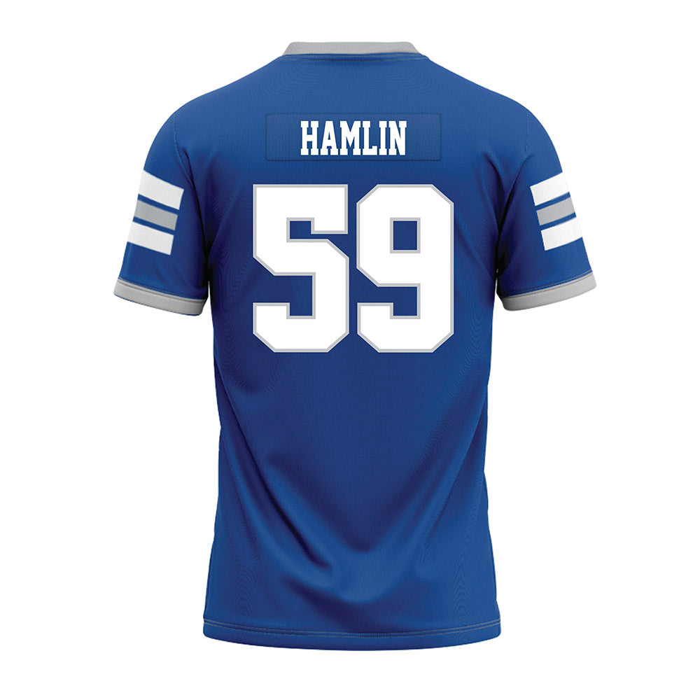 MTSU - NCAA Football : Henry Hamlin - Blue Premium Football Jersey-1
