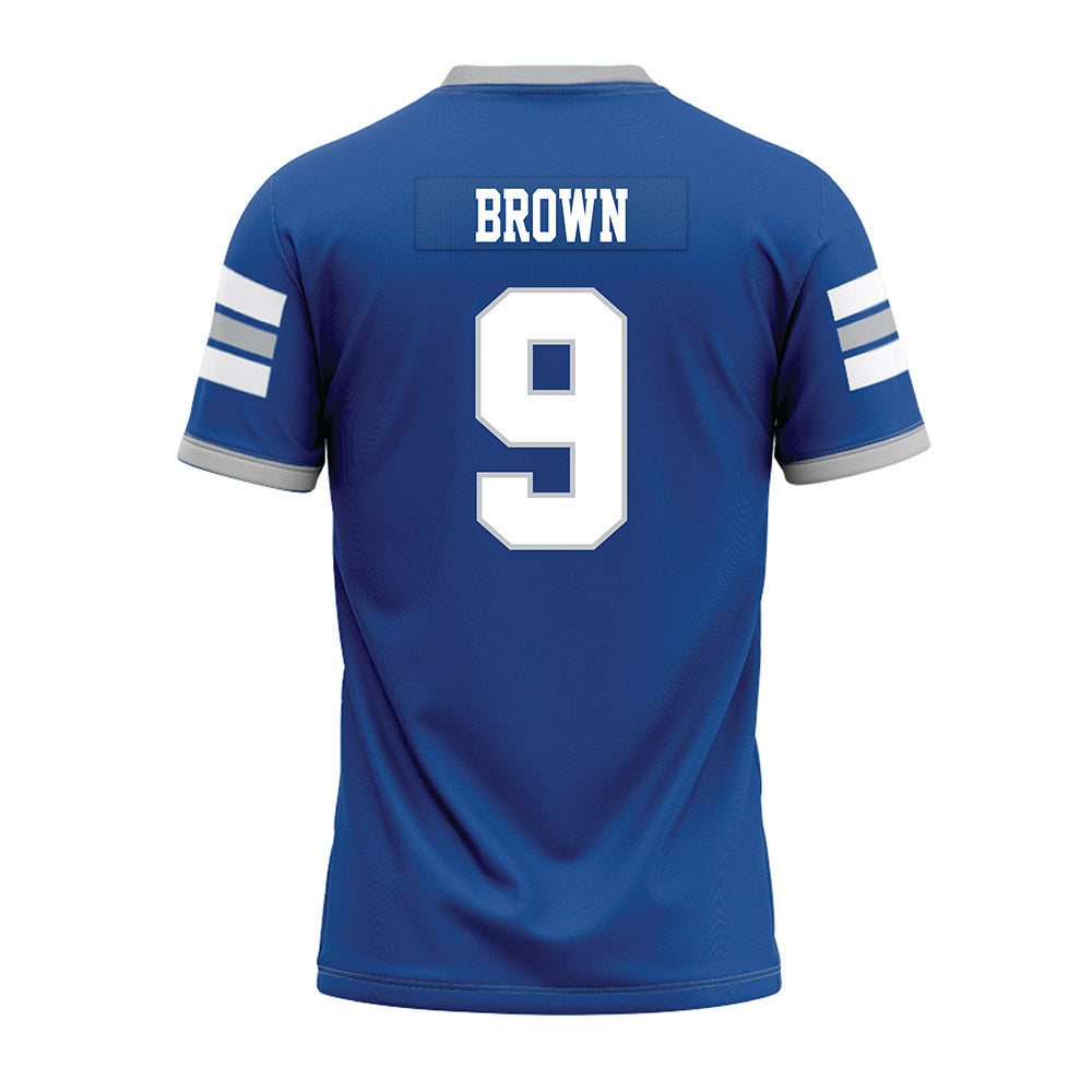 MTSU - NCAA Football : Terrence Brown - Blue Premium Football Jersey-1