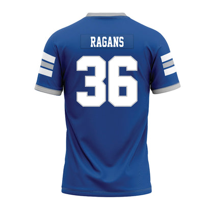 MTSU - NCAA Football : Christopher Ragans - Blue Premium Football Jersey-1