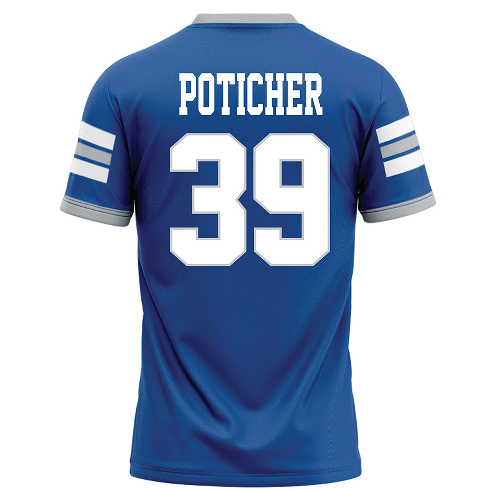 MTSU - NCAA Football : Evan Poticher - Blue Football Jersey-1