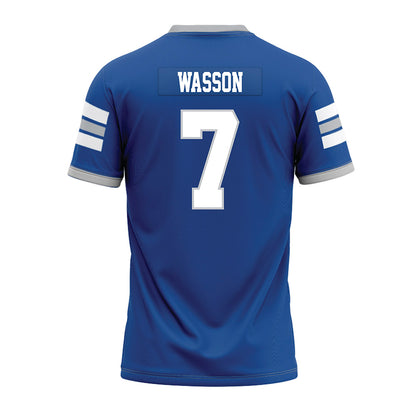 MTSU - NCAA Football : Hogan Wasson - Blue Premium Football Jersey-1