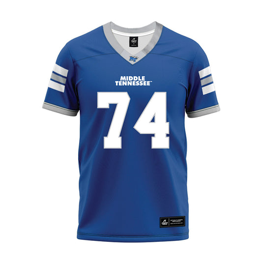 MTSU - NCAA Football : Jonathan Waller - Blue Premium Football Jersey-0