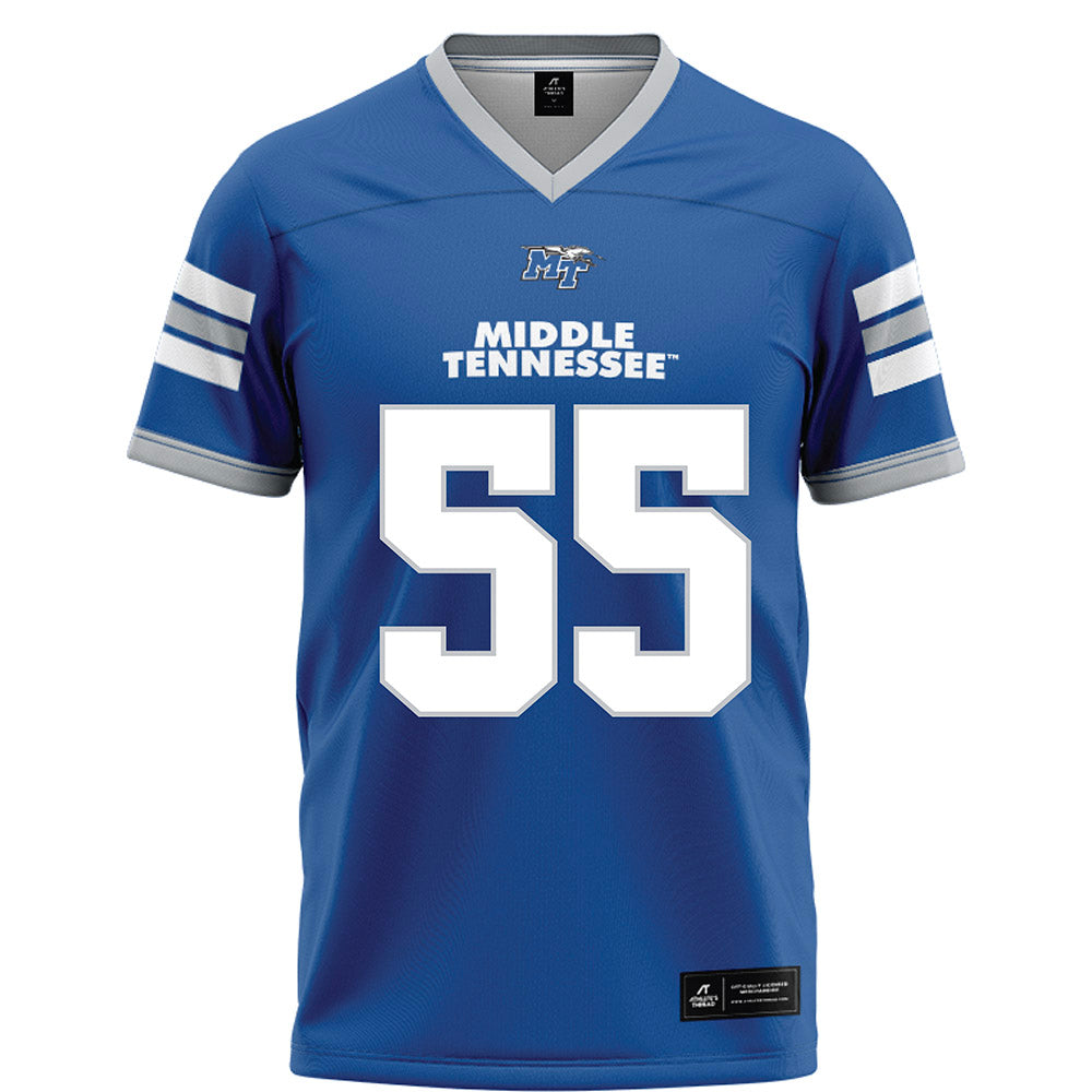 MTSU - NCAA Football : Adrian Crespin - Blue Football Jersey-0