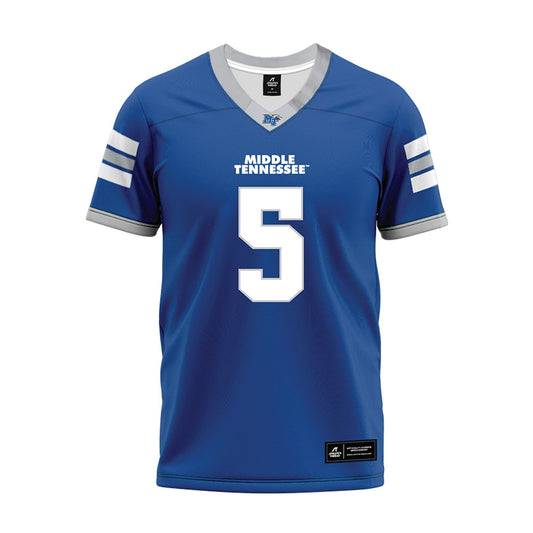 MTSU - NCAA Football : Dyson McCutcheon - Blue Premium Football Jersey-0