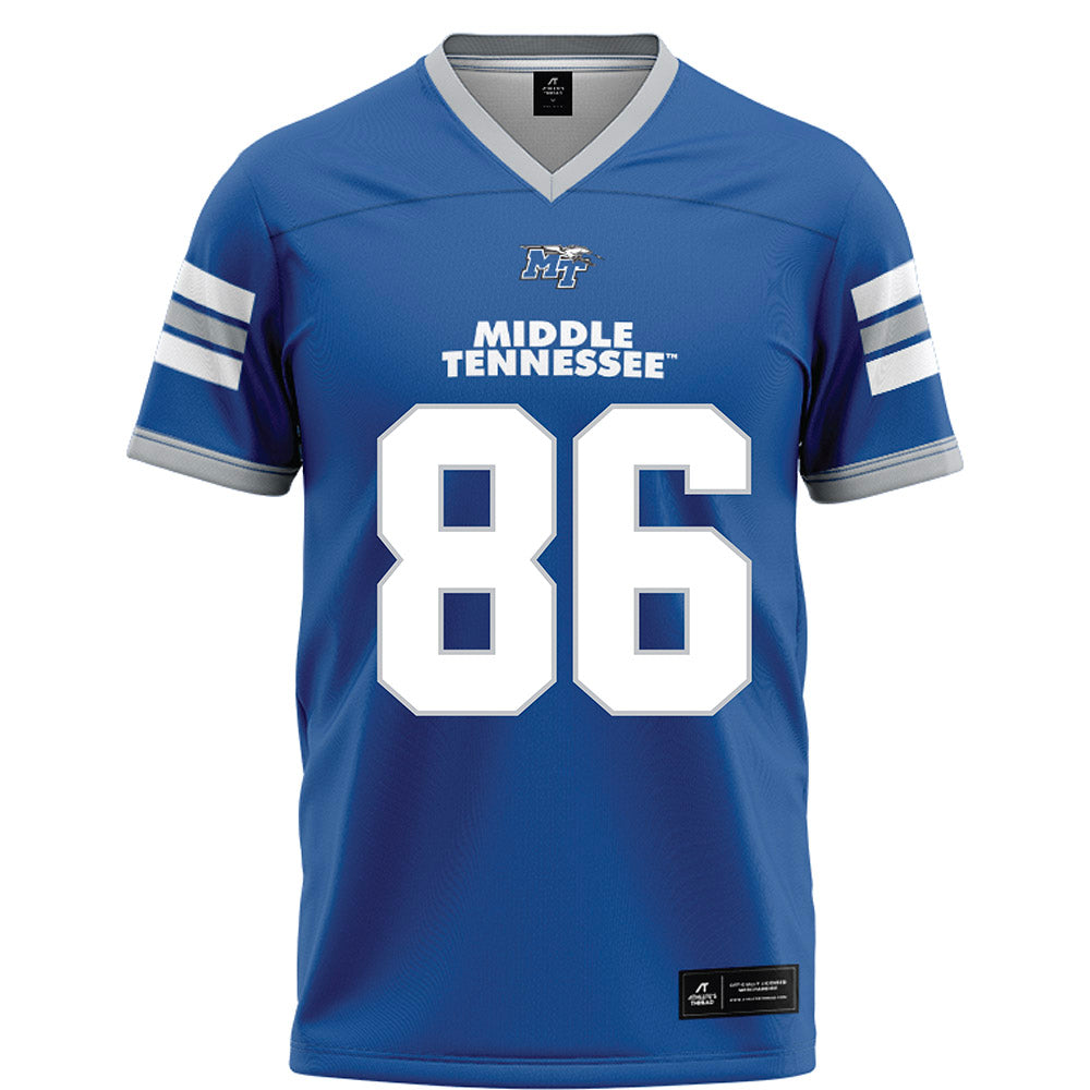 MTSU - NCAA Football : Brody Benke - Blue Football Jersey-0