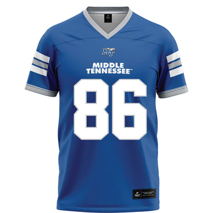 MTSU - NCAA Football : Brody Benke - Blue Football Jersey-0