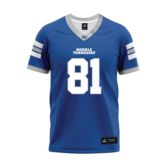 MTSU - NCAA Football : Wilson Hodges - Blue Premium Football Jersey-0