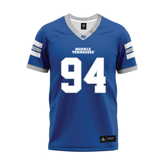 MTSU - NCAA Football : Jack Walton - Blue Premium Football Jersey-0