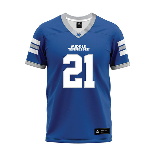 MTSU - NCAA Football : Jason Hardy - Blue Premium Football Jersey-0