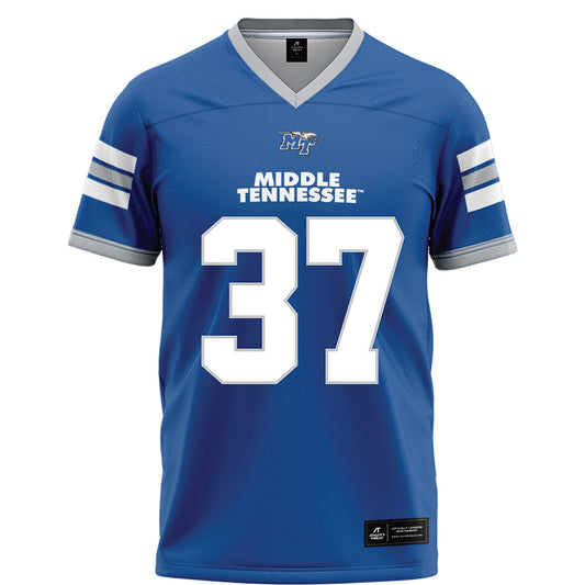 MTSU - NCAA Football : Justis Haggard - Blue Football Jersey-0
