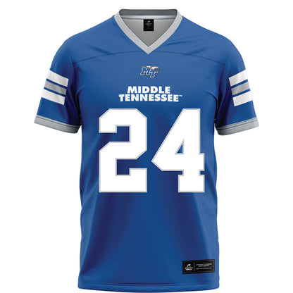 MTSU - NCAA Football : Camari Hall - Blue Football Jersey-0