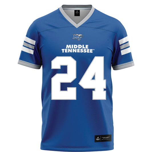 MTSU - NCAA Football : Camari Hall - Blue Football Jersey-0