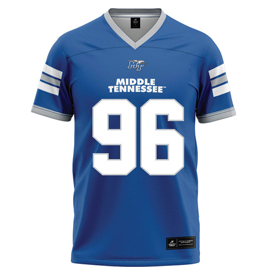MTSU - NCAA Football : Christien Moreau - Blue Football Jersey-0