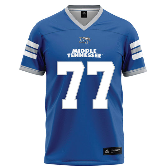 MTSU - NCAA Football : Diego Blattler - Blue Football Jersey-0