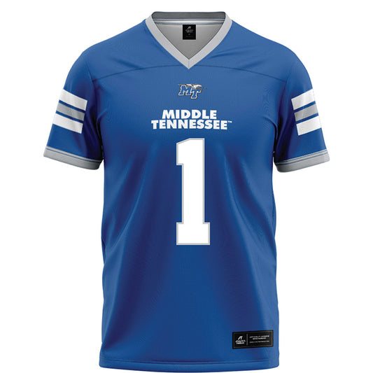 MTSU - NCAA Football : Markus Allen - Blue Football Jersey-0