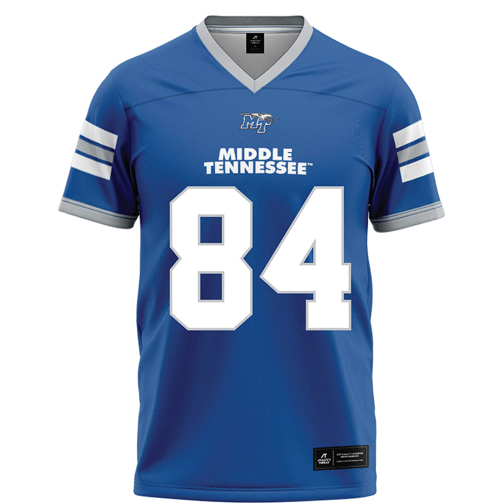 MTSU - NCAA Football : Jadin Hambrick - Blue Football Jersey-0