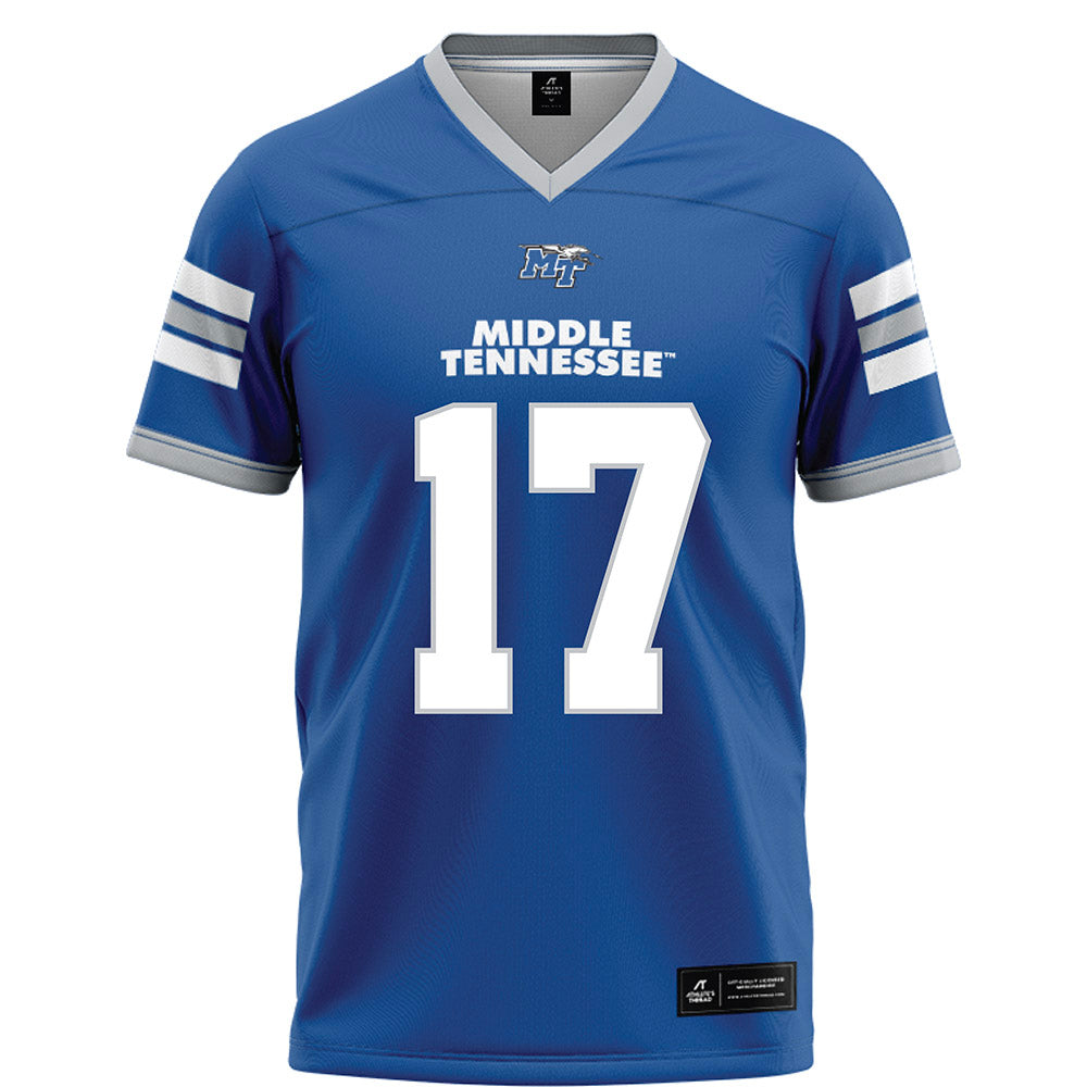 MTSU - NCAA Football : Jayson Lowe - Blue Football Jersey-0