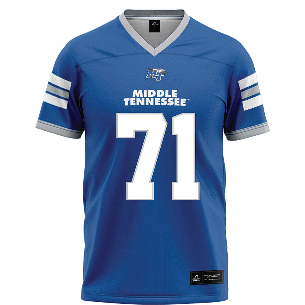 MTSU - NCAA Football : Quentin Butler - Blue Football Jersey-0