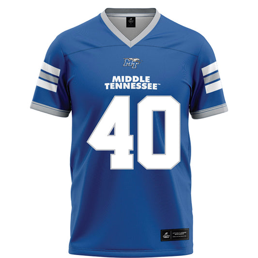 MTSU - NCAA Football : BJ Ausmer - Blue Football Jersey-0