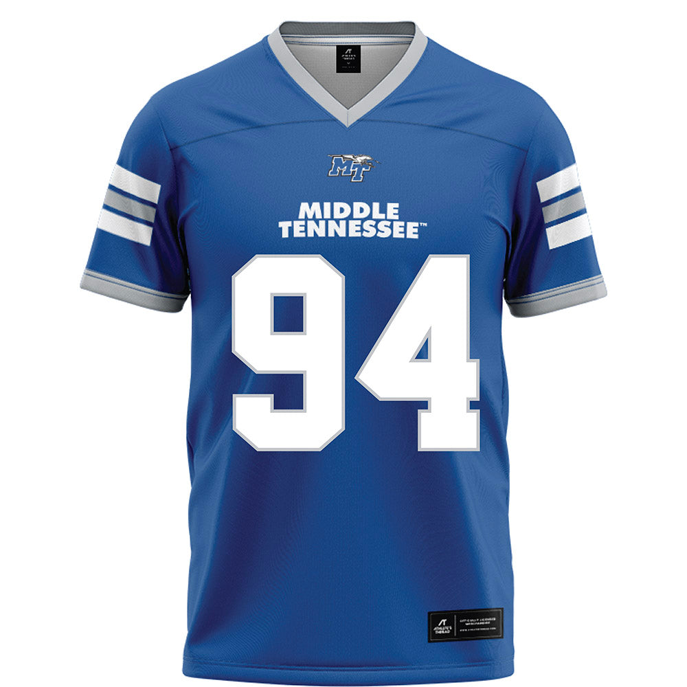 MTSU - NCAA Football : Jack Walton - Blue Football Jersey-0
